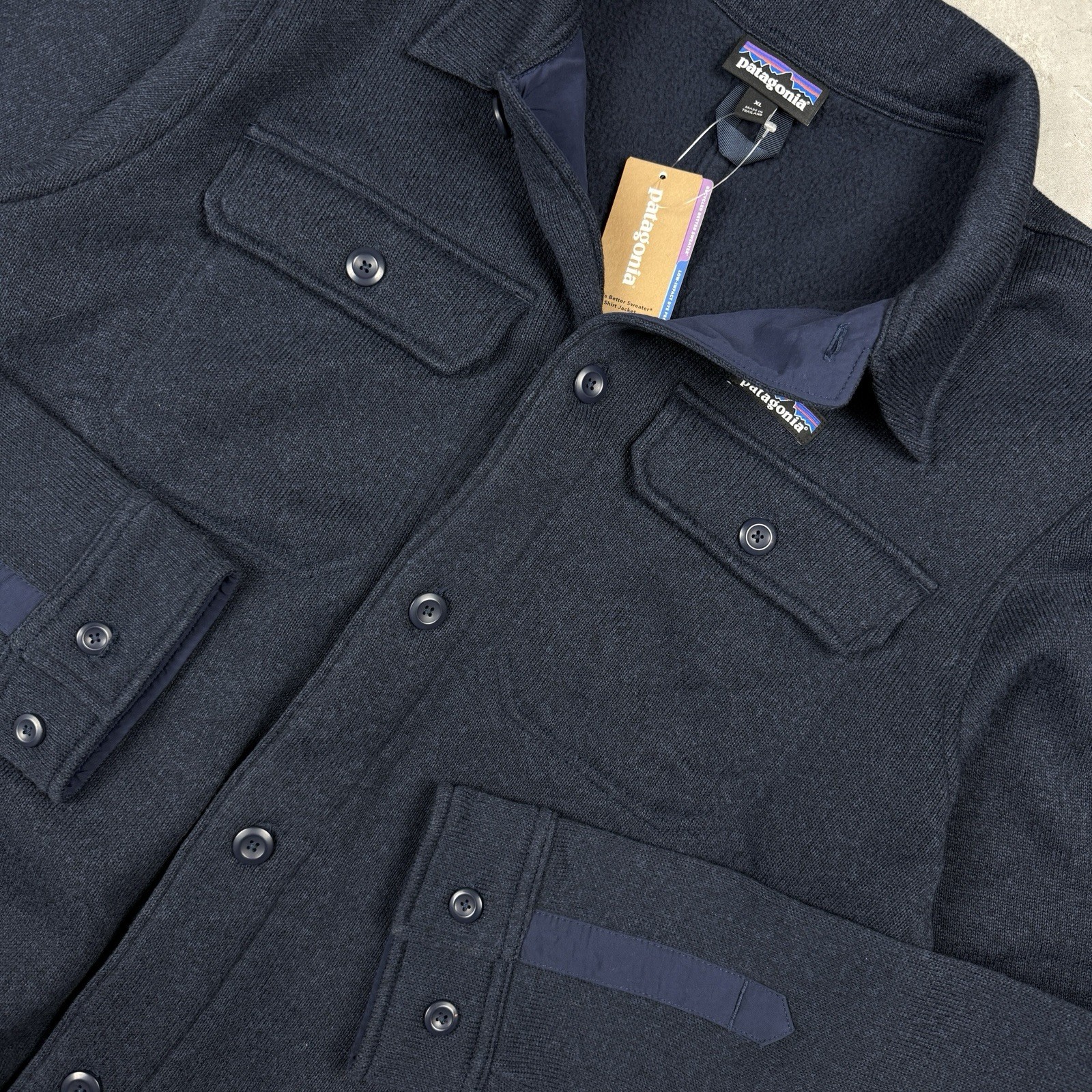 Patagonia Men\'s Better Sweater Shirt Jacket XL NWT Navy Blue
