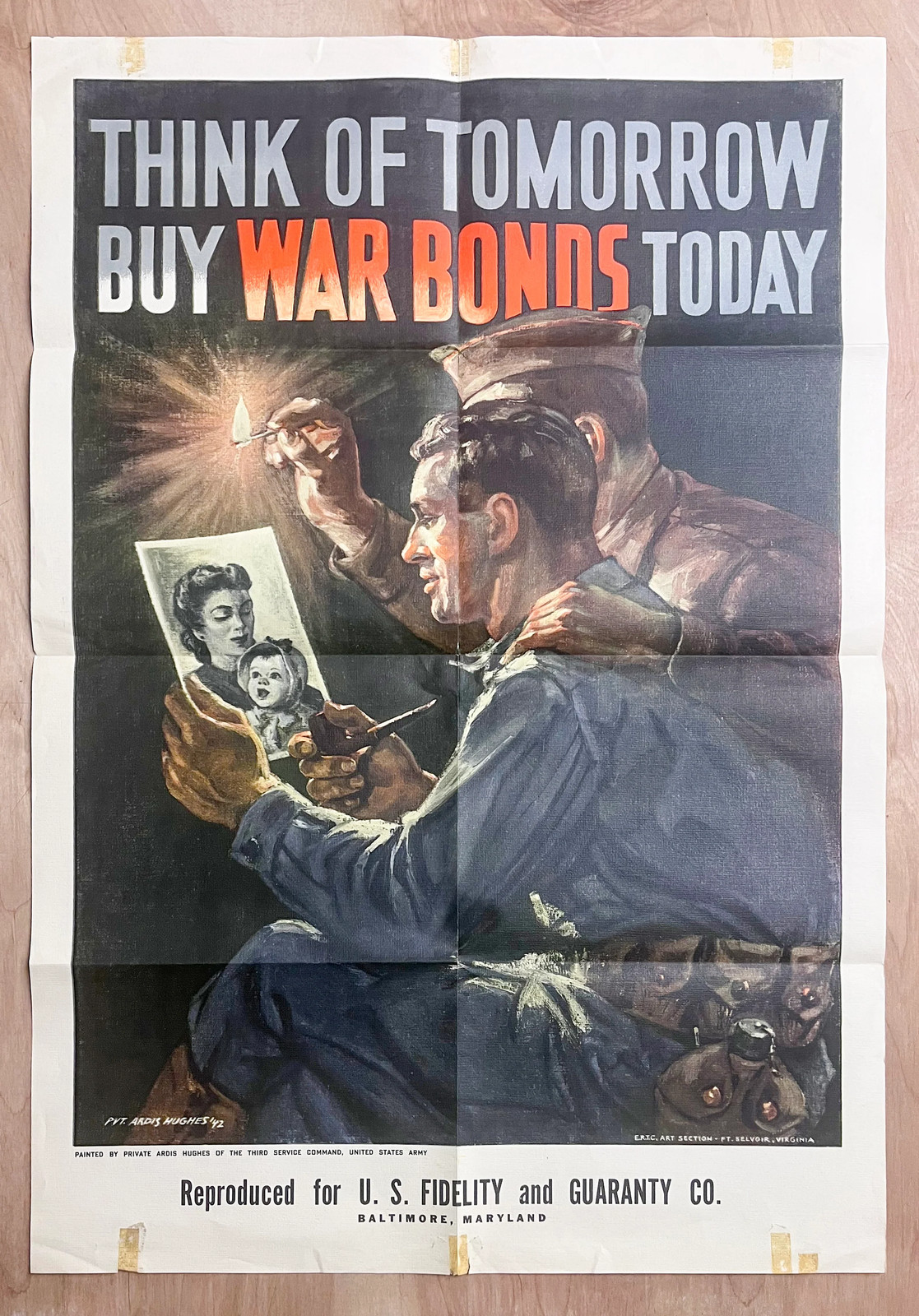 1942 Think of Tomorrow Buy War Bonds Today by Ardis Hughes WWII