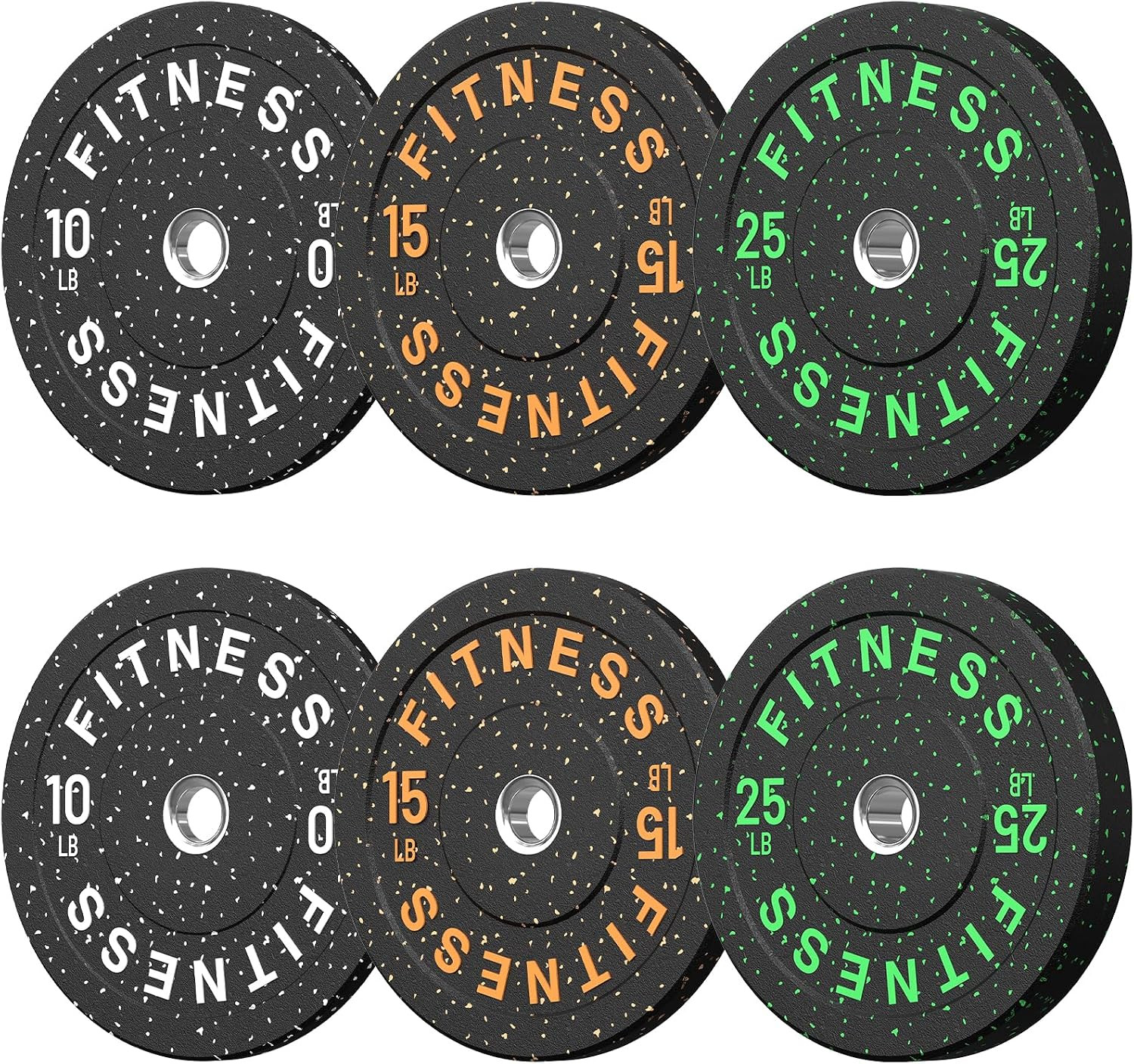 HANDBODE 2-Inch High-Bounce Bumper Plates, Olympic Weight Set, 10-650 Lb
