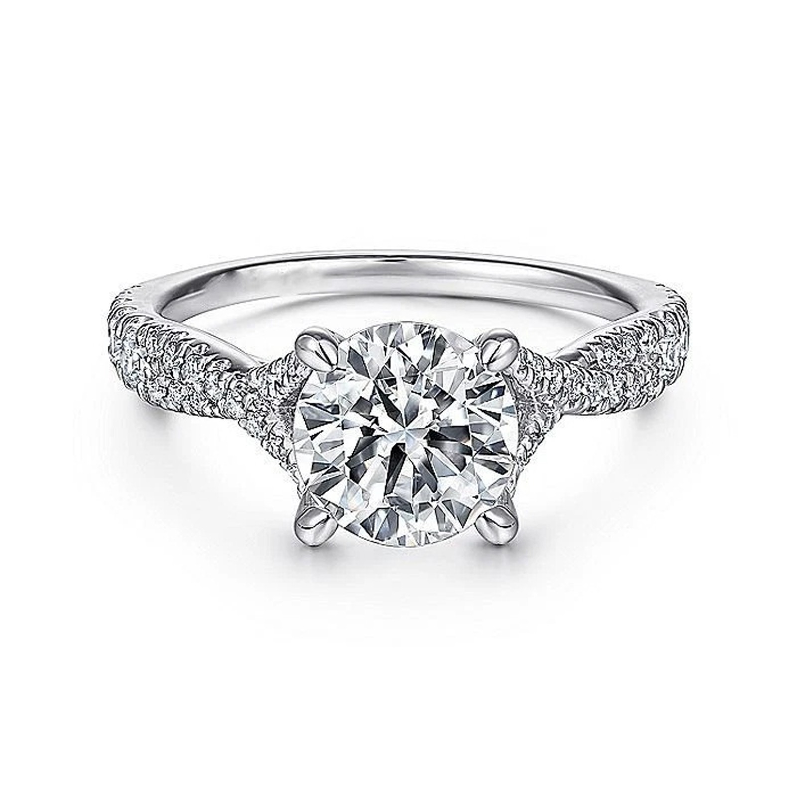 Certified White Diamond 5.50Cts. Round Shape Ring In 925 Silver  - Tariffs Free