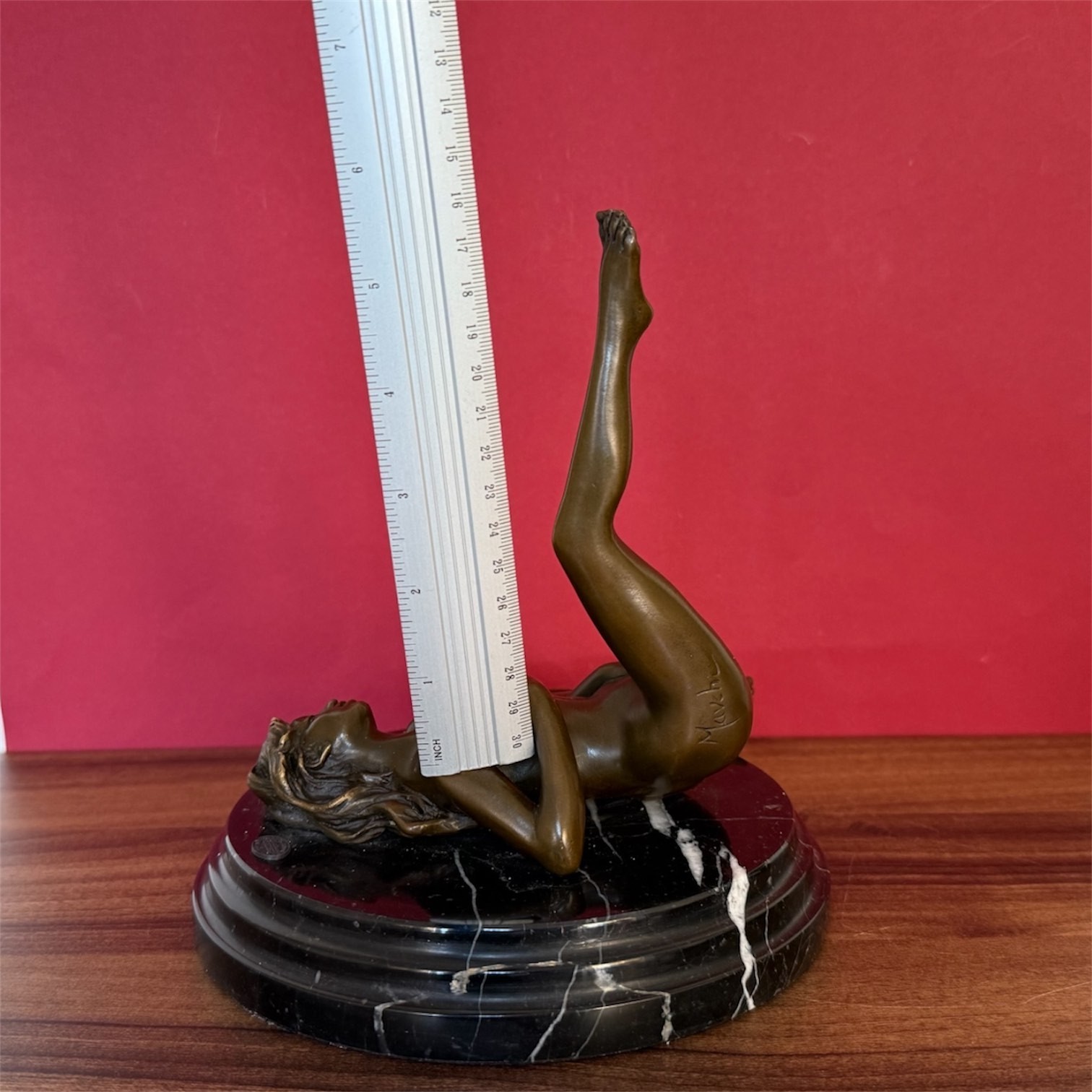 Bronze Sculpture Statue Woman Female V Mavchi Rare Decor Art Deco Lady Marble,