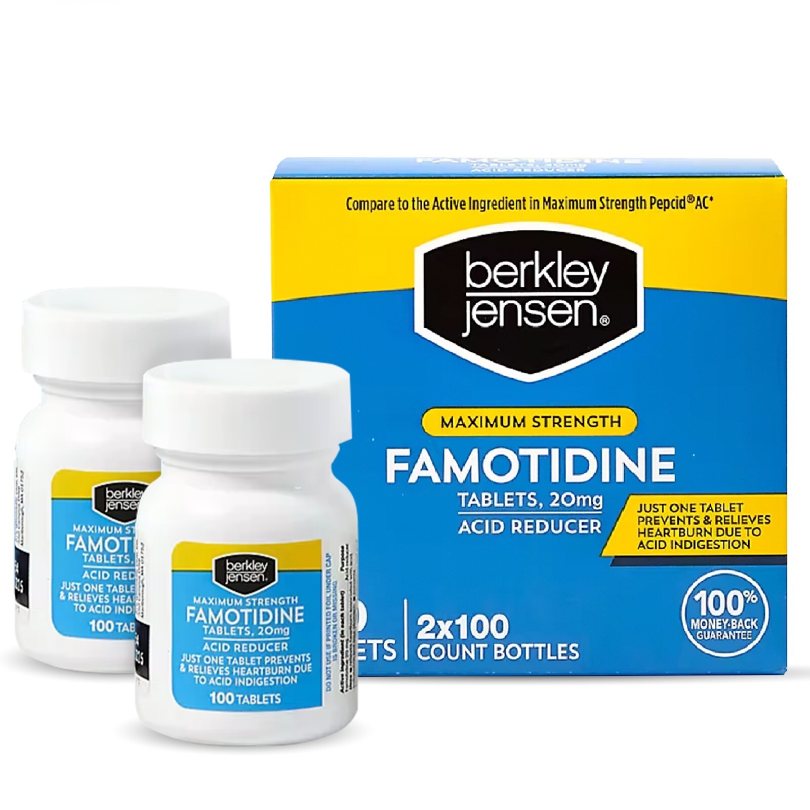 Berkley jensen Maximum Strength Famotidine 20mg, Acid Reducer 200 Tablets 2027+ Berkley jensen Maximum Strength Famotidine 20mg, Acid Reducer 200 Tablets 2027+