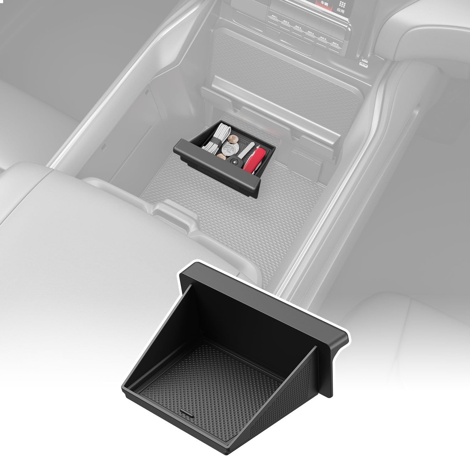 For 2019-2026 Dodge RAM 1500 Center Console Storage Drawer Tray Insert Organizer