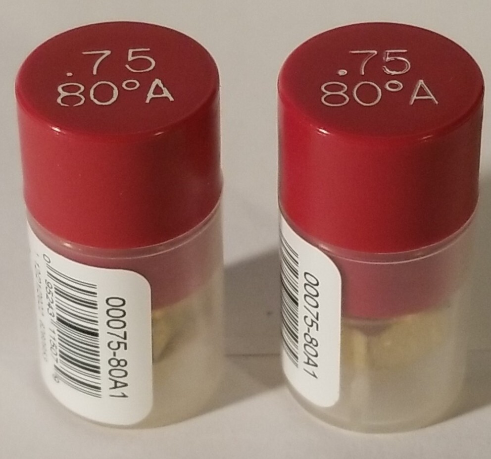 TWO .75-80* A HOLLOW DELAVAN OIL BURNER NOZZLE(Prompt Shipment In Within 24 Hrs)