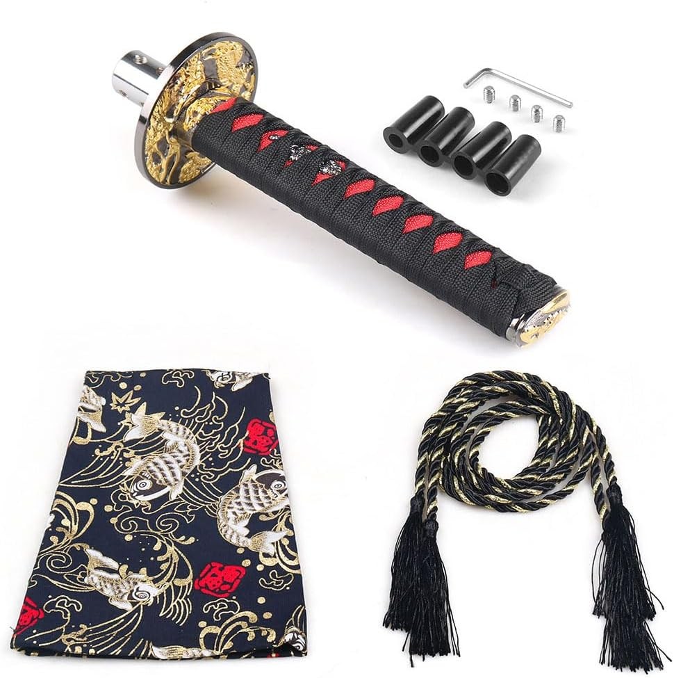 Universal JDM Katana Samurai Sword Shift Knob Shifter 200MM with Dust Cover 