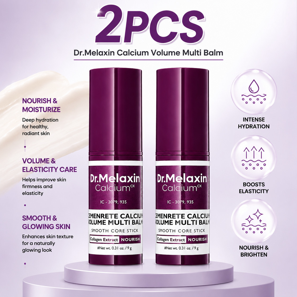2PCS Dr.Melaxin Cemenrete Calcium Multi Balm - Anti Wrinkle Face & Eye Stick