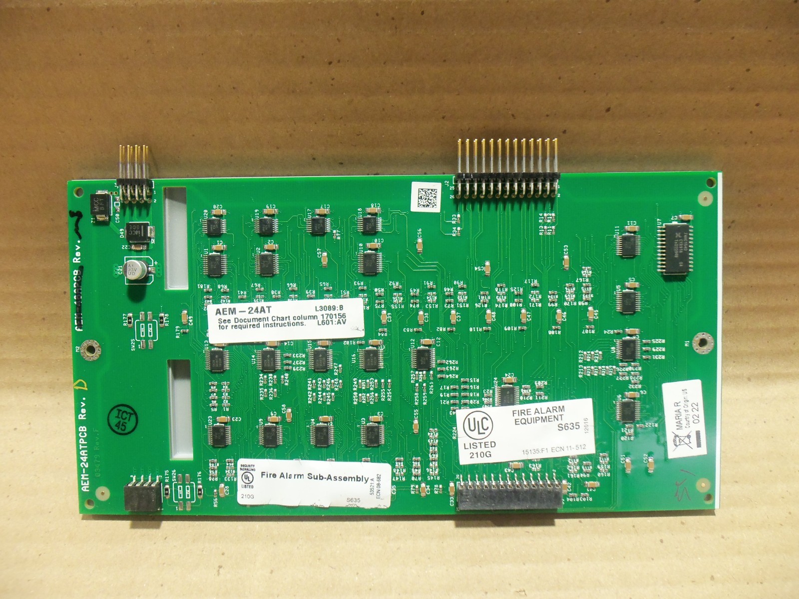 New Notifier AEM-24AT Remote Annunciator Expansion Module Circuit Board
