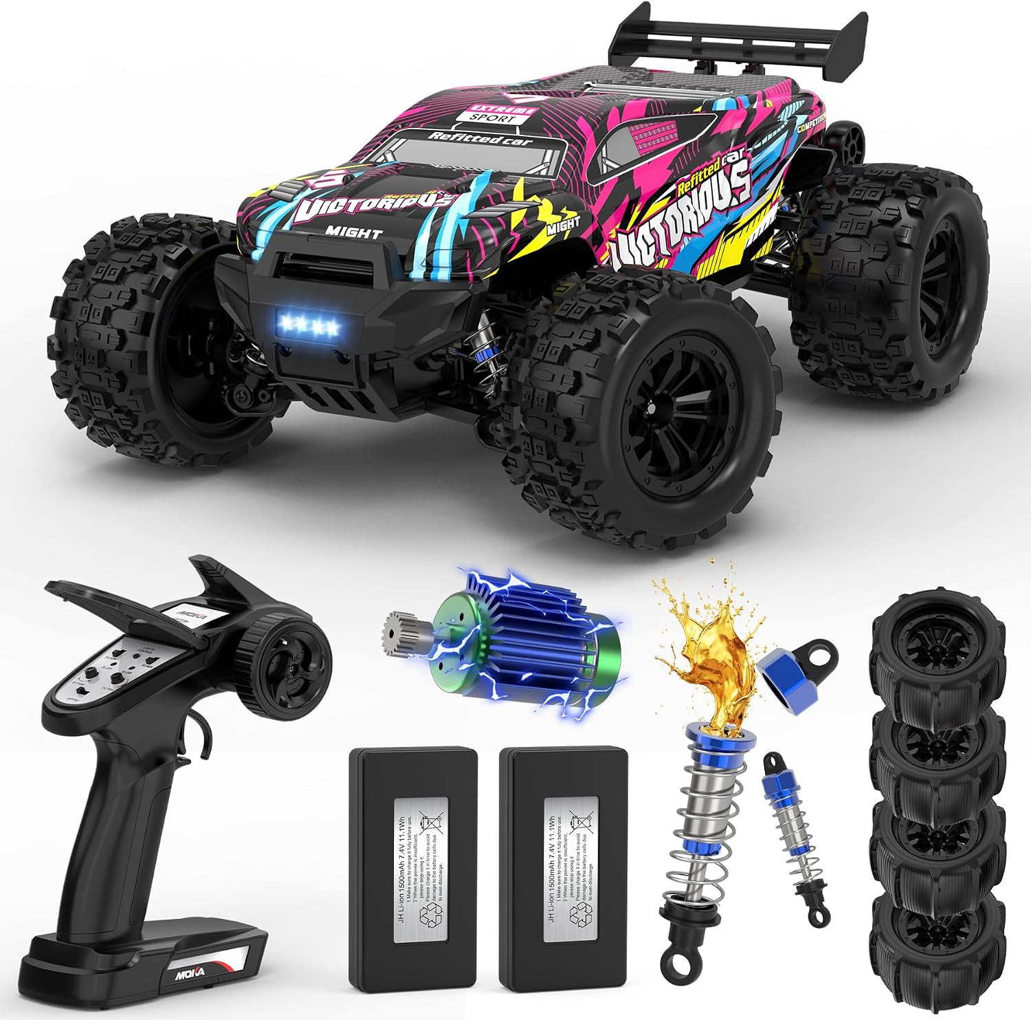 1:16 4WD Brushless Rc Cars, 70+Km/H(Peak) High Speed ​​Remote Car, RC Trucks 4X4