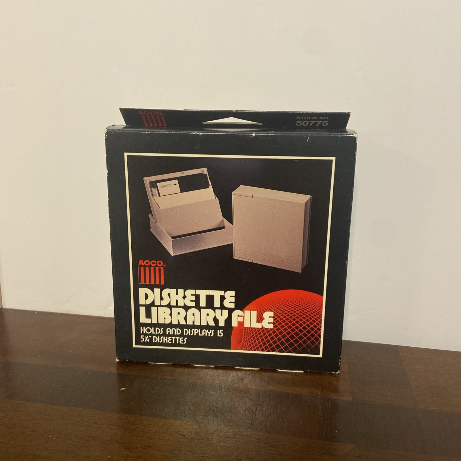 Vintage ACCO 5.25 Inch Floppy Disk Hinged Storage Case 15 Diskettes NEW IN BOX