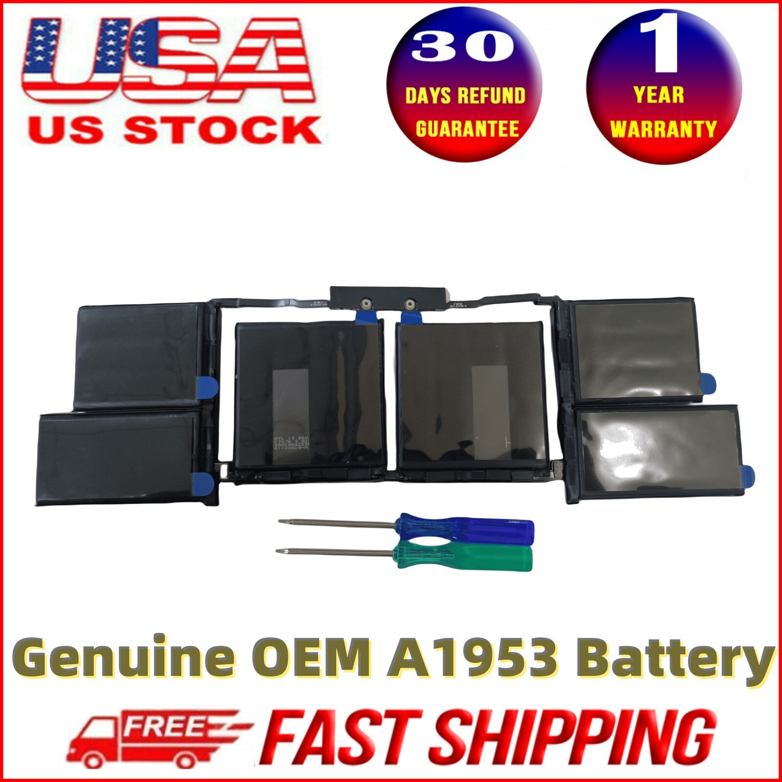  A1953 New Genuine OEM Battery For Apple Mid 2018 2019 MacBook Pro 15'' A1990