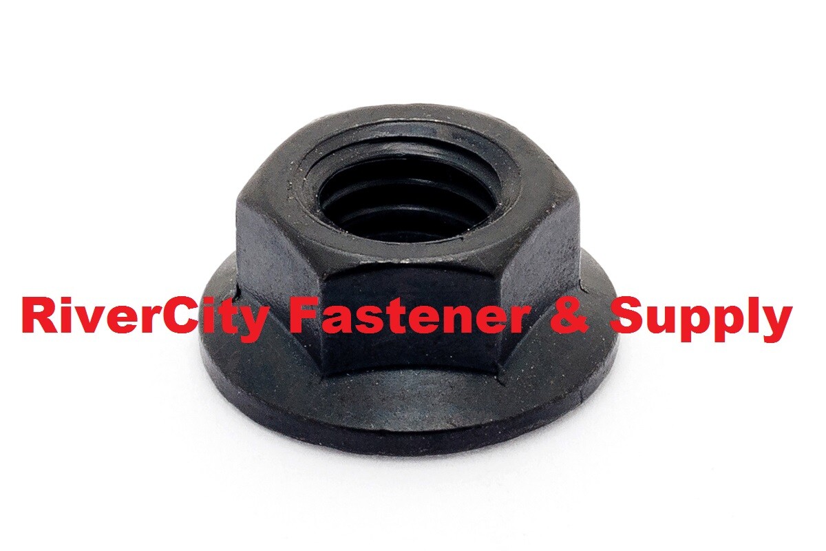 5/16-24 Hex Flange Nut Grade 8 5/16x24 Nuts 5/16 x 24 Smooth Bottom Phos & Oil