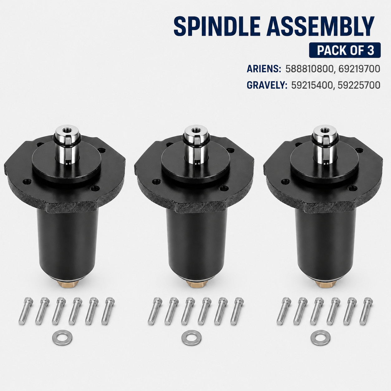 3pc Deck Spindle Gravely 988173 988186 991080 991083 991011 ZT52 52