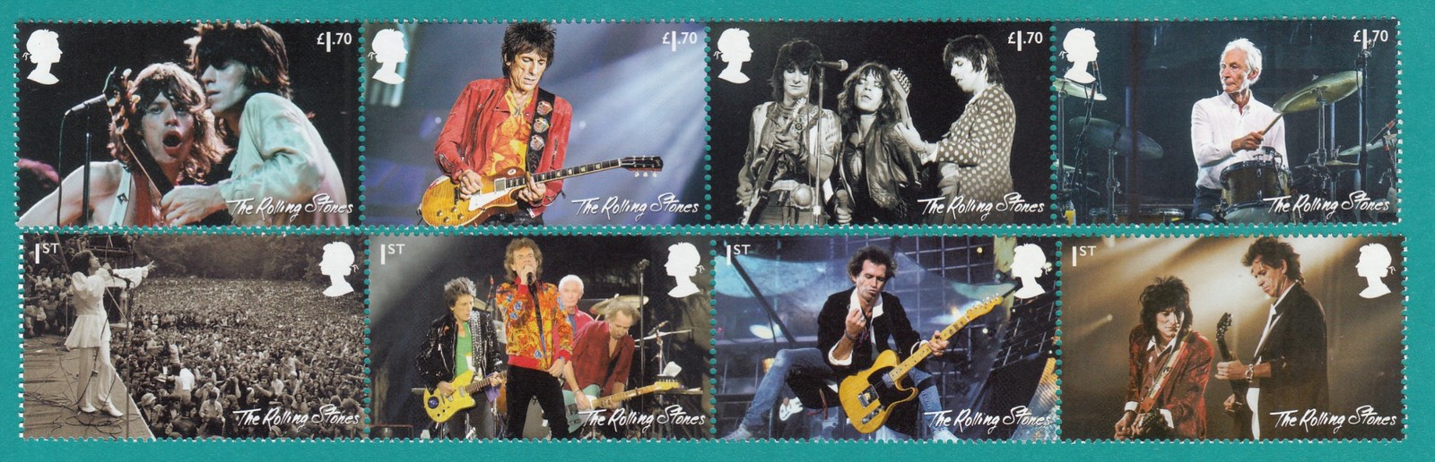 GB 2022 - THE ROLLING STONES  Set of 8 Stamps SG 4614 - SG 4621 MNH