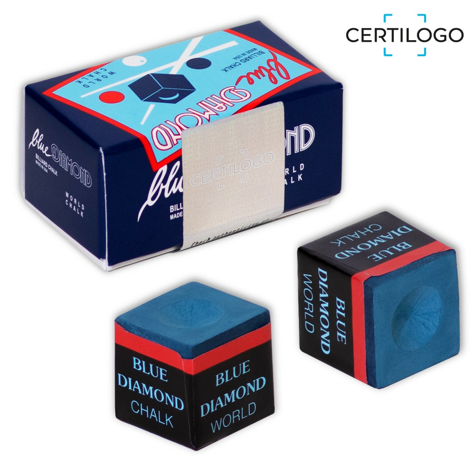 Longoni BLUE DIAMOND Billiard Chalk Brand New - AUTHORIZED DEALER