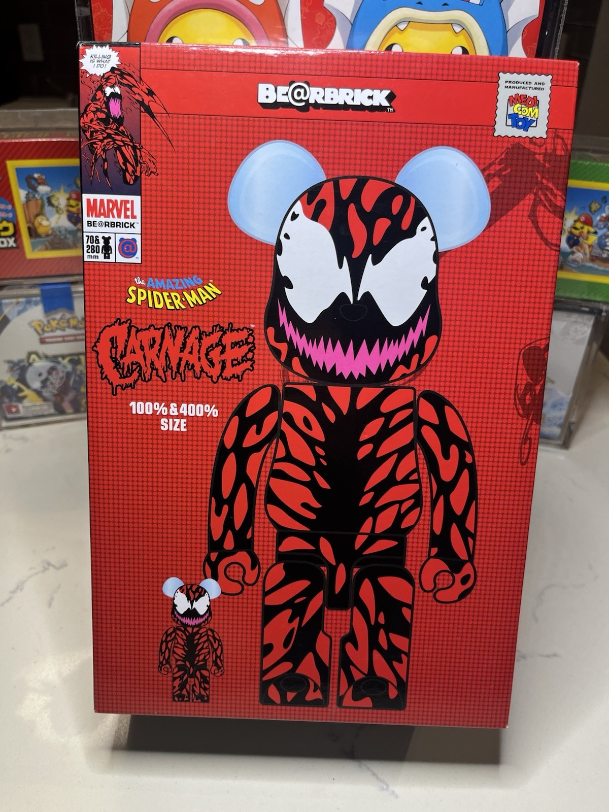 BEARBRICK Carnage 400% And 100% Box Only