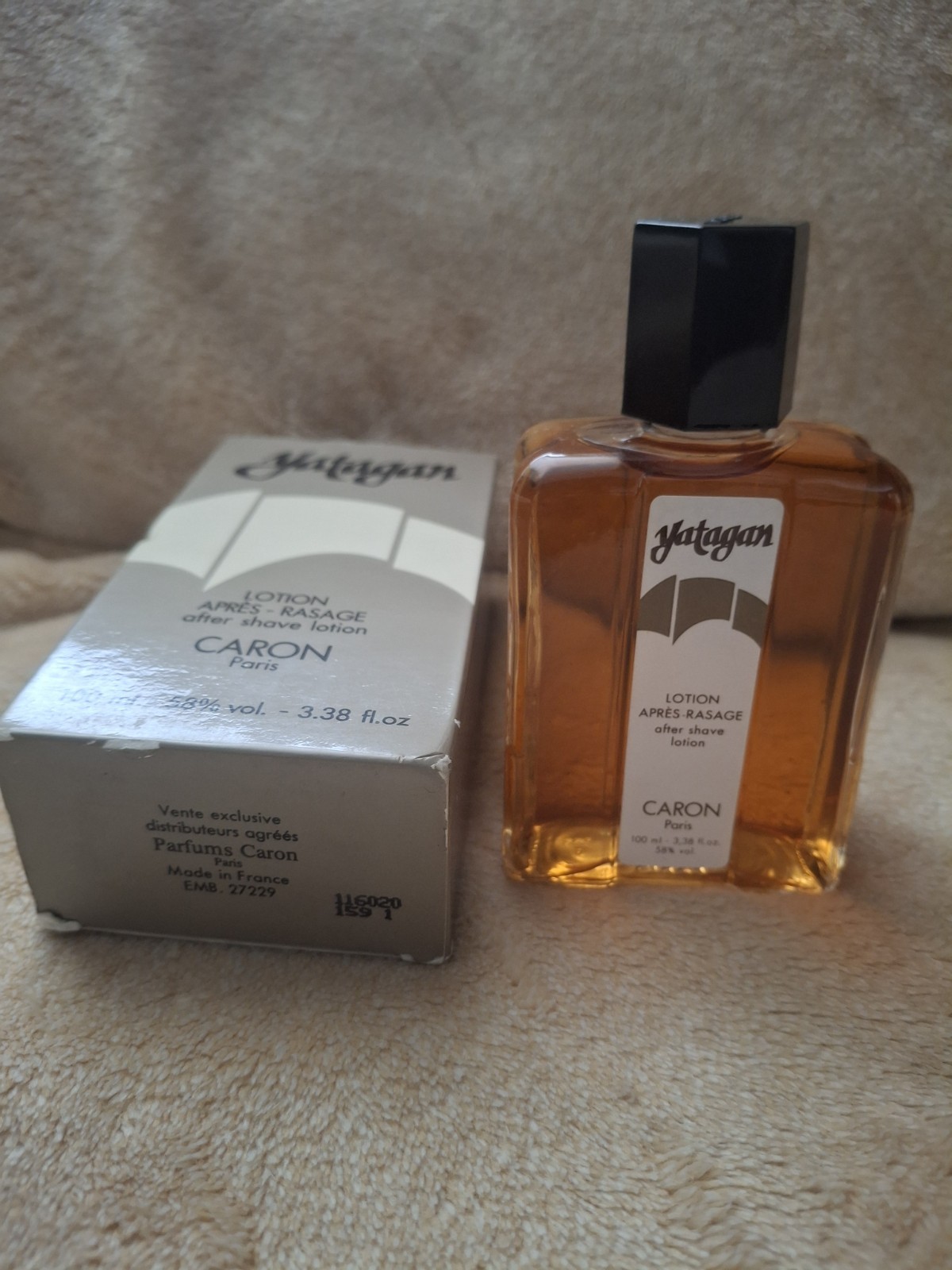 CARON YATAGAN HTF Vintage Pre-barcode AFTER SHAVE Splash 100 ML NOS  With Box