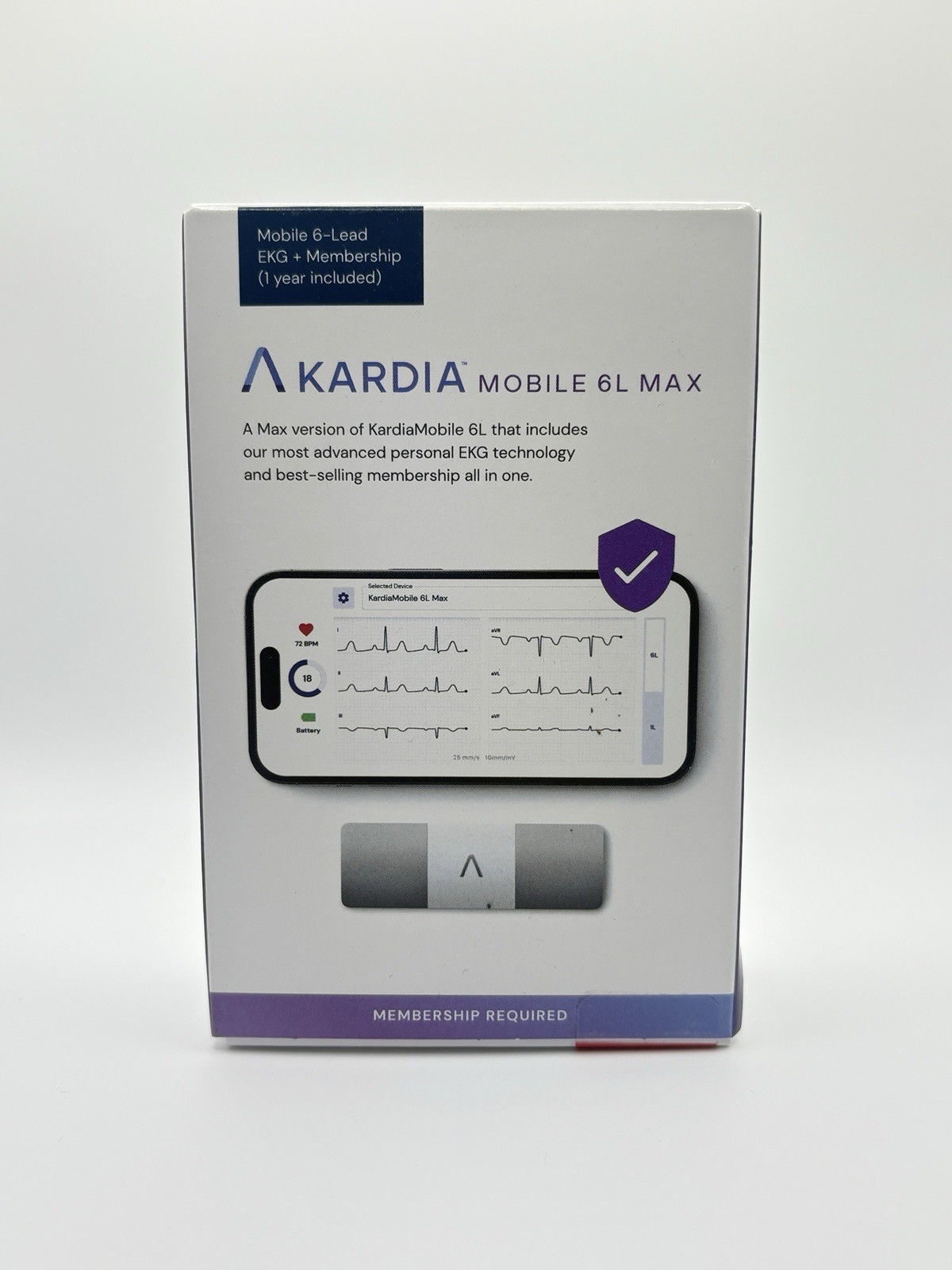 AliveCor A KardiaMobile 6L Max Personal EKG Heart Monitor AliveCor A KardiaMobile 6L Max Personal EKG Heart Monitor