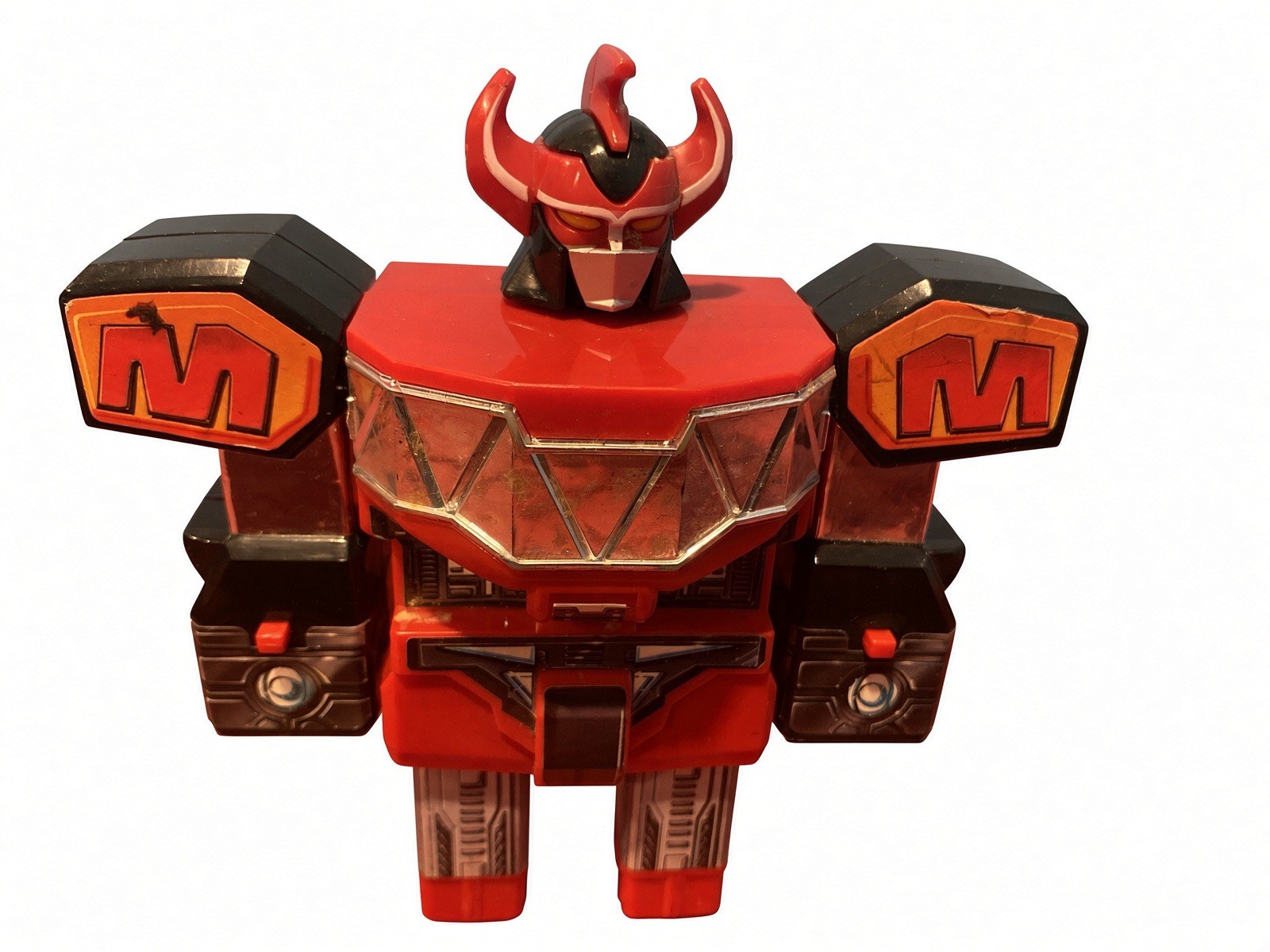 Vintage 1991 Bandai Power Rangers Megazord Action Figure Red Black Transforming