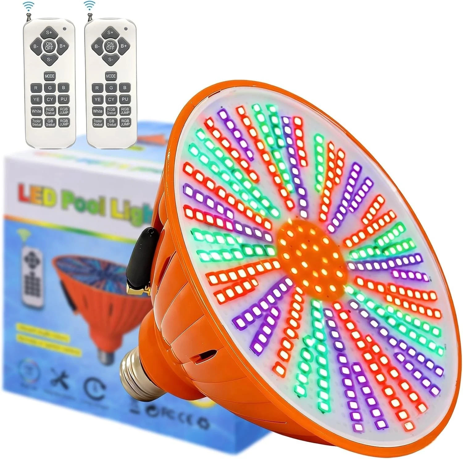 2026 Upgraded 60W LED Pool Light Bulb, E26 Base 120V Color Changing Pool Lights