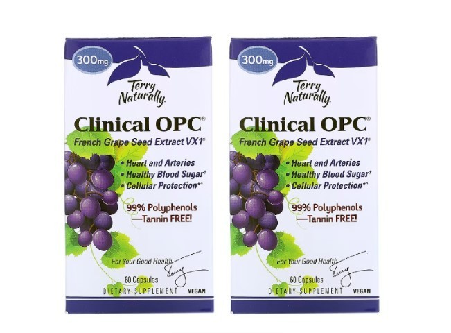 2 X Terry Naturally, Clinical OPC�, 300 mg, 60 Capsules 2 X Terry Naturally, Clinical OPC�, 300 mg, 60 Capsules