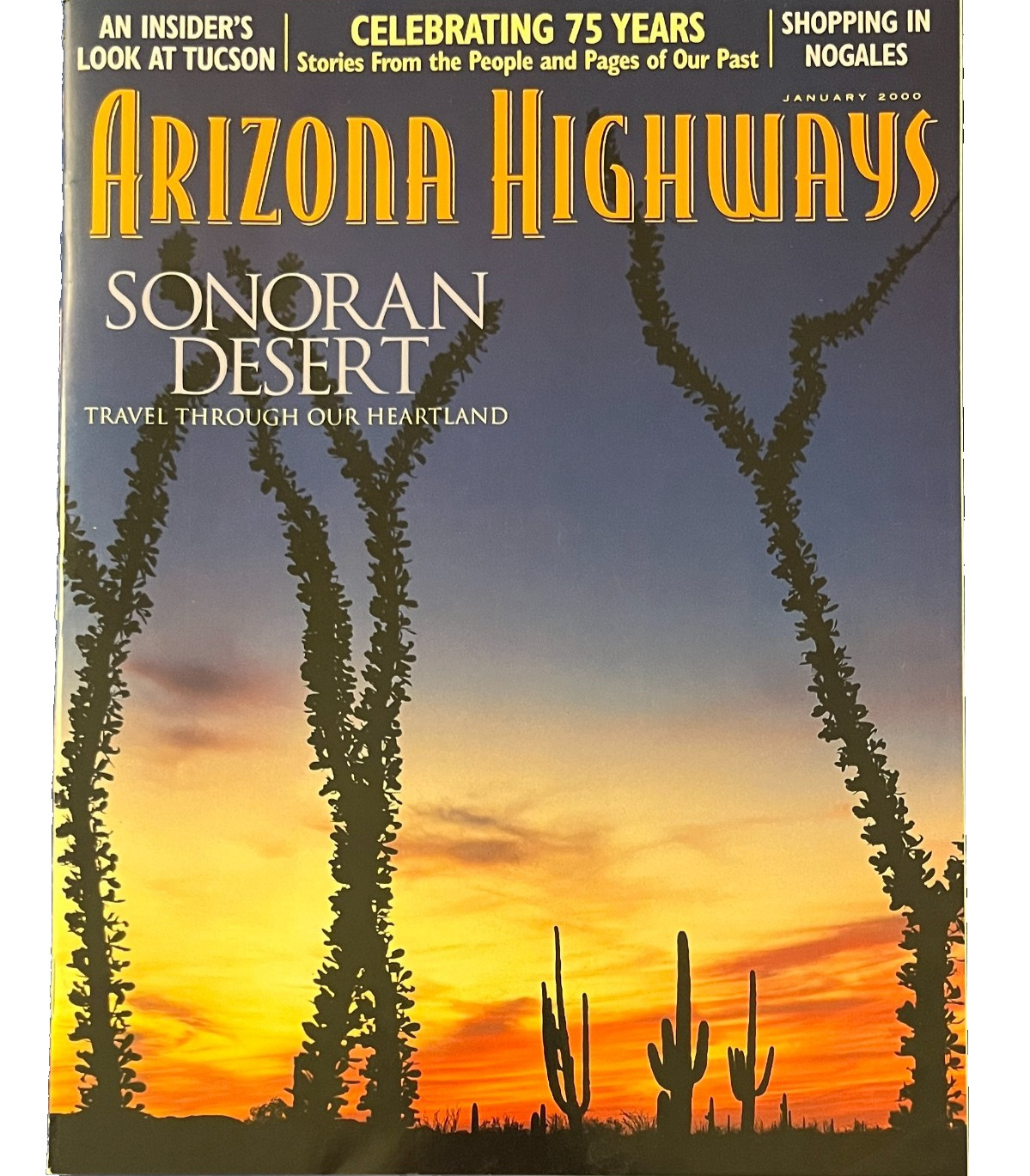ARIZONA HIGHWAYS #1 Jan 2000 Sonoran Desert FREE USPS SHIPPING (VF) ARIZONA HIGHWAYS #1 Jan 2000 Sonoran Desert FREE USPS SHIPPING (VF)
