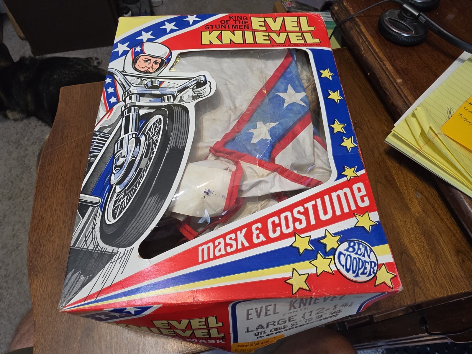 Vintage 1974 Ben Cooper Evel Knievel Costume No Mask Boxed Set Large 