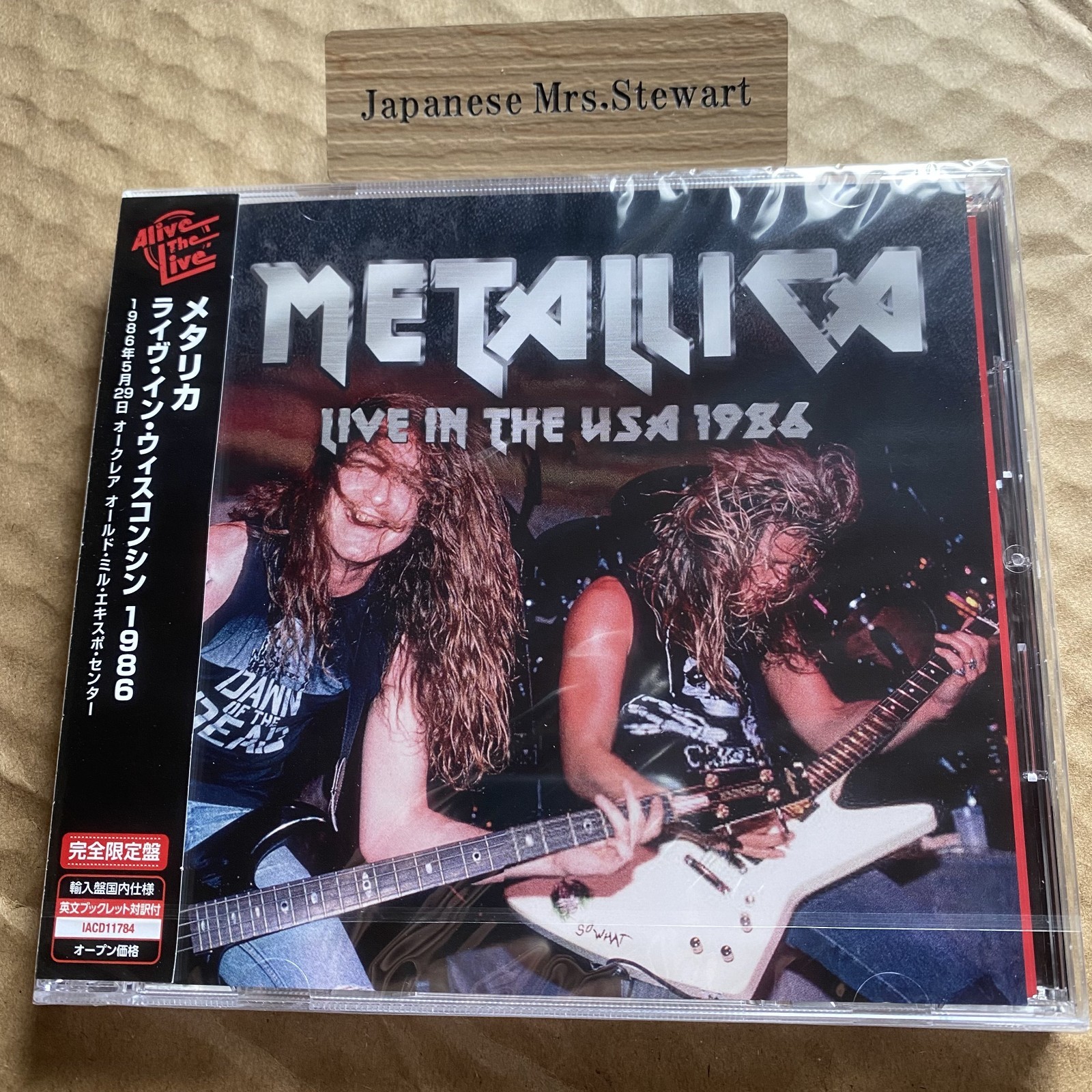 Metallica Live In USA 1986 Old Mill Expo Center, Eau Claire Japan Edition CD 