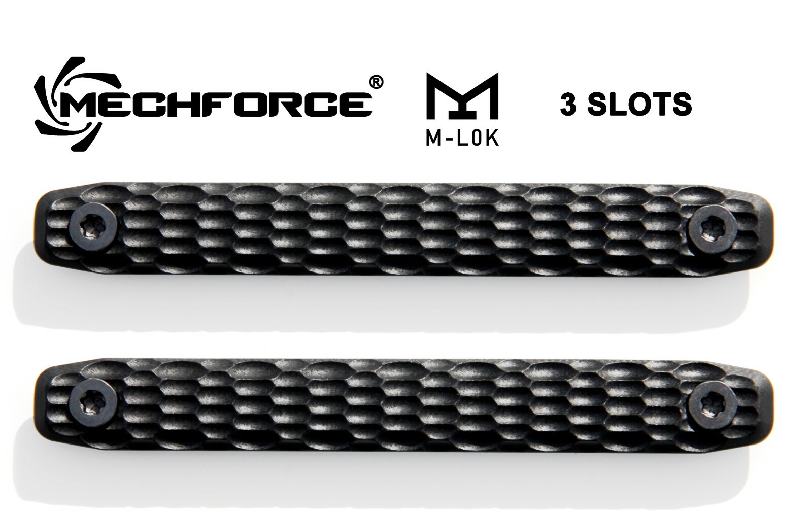 Mechforce M-LOK G10 Rail Panels 3 Slot (2 Pack) CNC Machined Textured Grip Cover