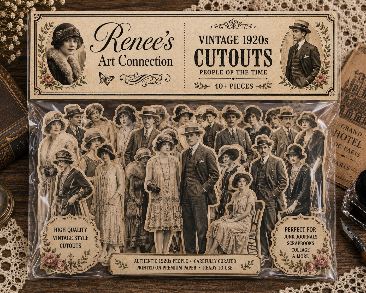 Vintage 1920s People Cutouts | Roaring Twenties Paper Ephemera