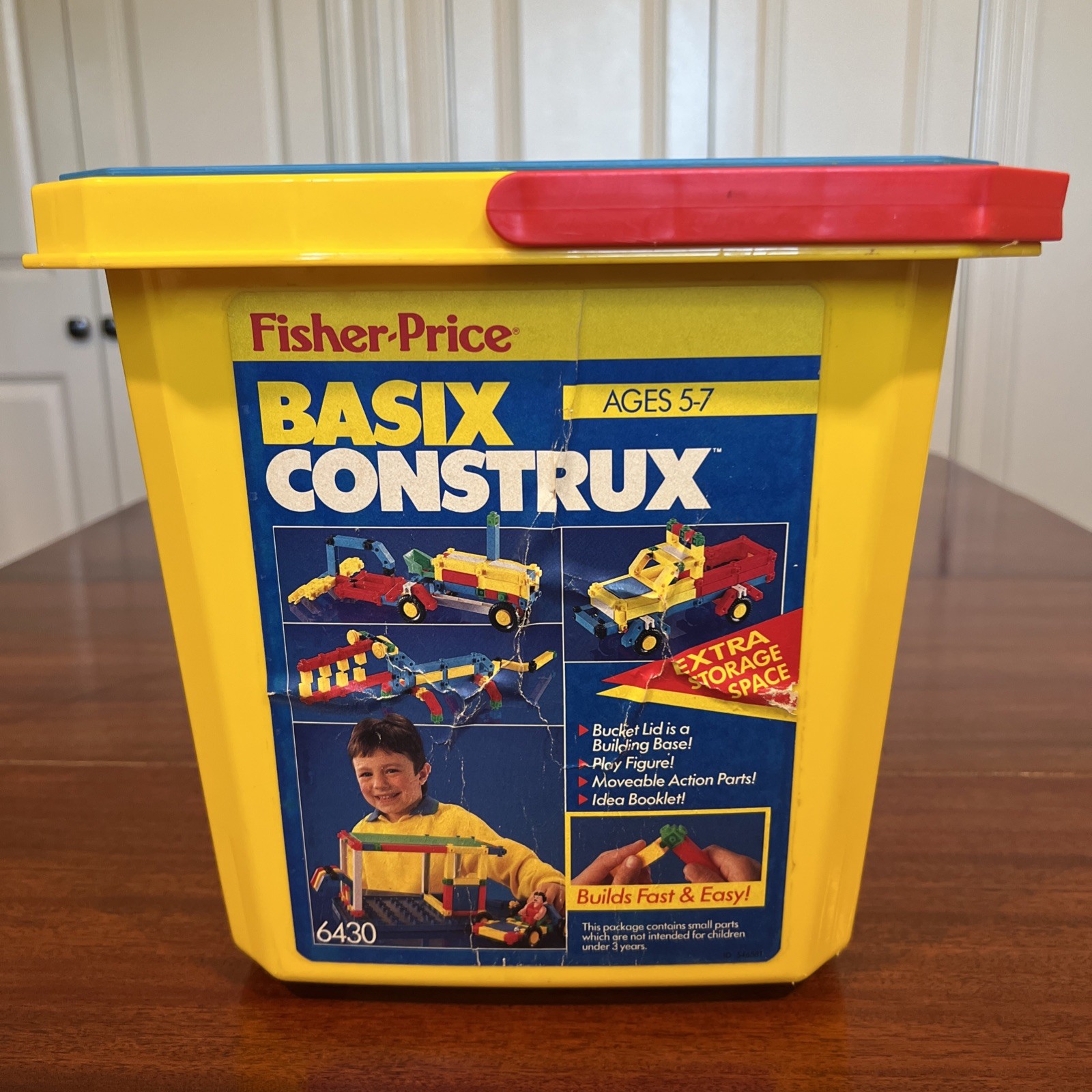 VINTAGE 1988 Fisher-Price Basix Construx Set 6430 w/ Bucket - NEW Old Stock VINTAGE 1988 Fisher-Price Basix Construx Set 6430 w/ Bucket - NEW Old Stock