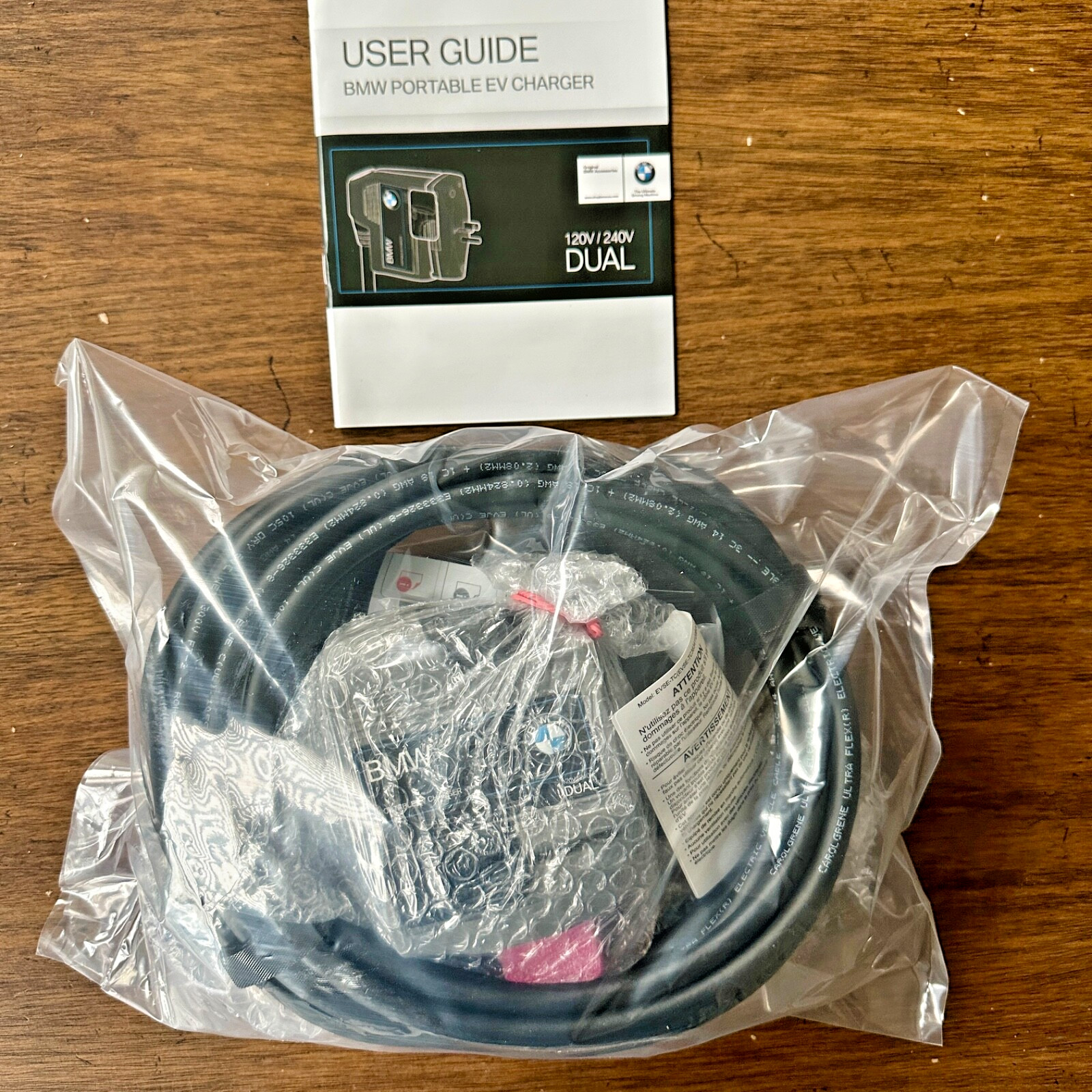 BMW X5 Plug-In hybrid EV Charger Flexible portable dual level voltage 120v 240v