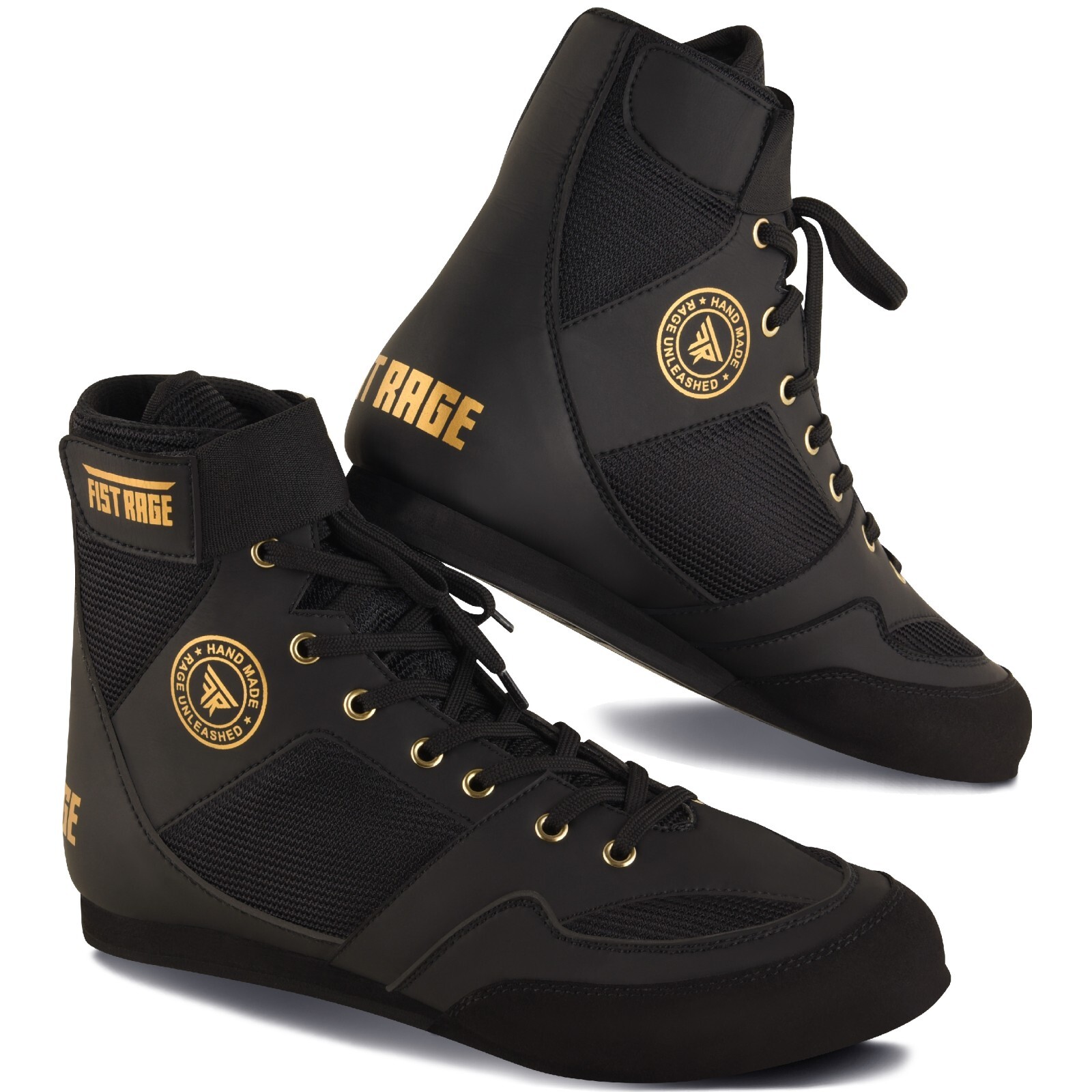 FISTRAGE Boxing Shoes Kicking Fighting Training Mesh Leather Unisex Adult Combat