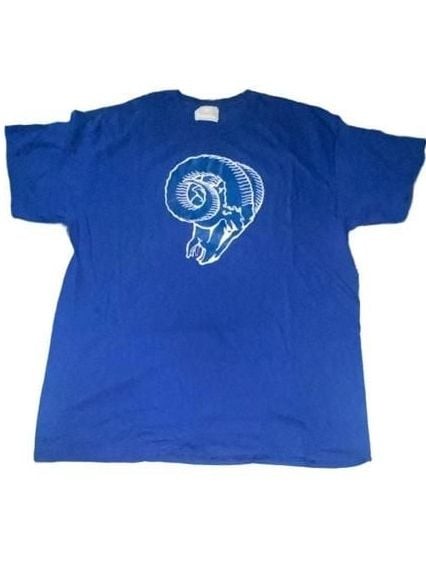 Fanatics Los Angeles Rams Blue Ram Head Logo T-Shirt Fanatics Los Angeles Rams Blue Ram Head Logo T-Shirt