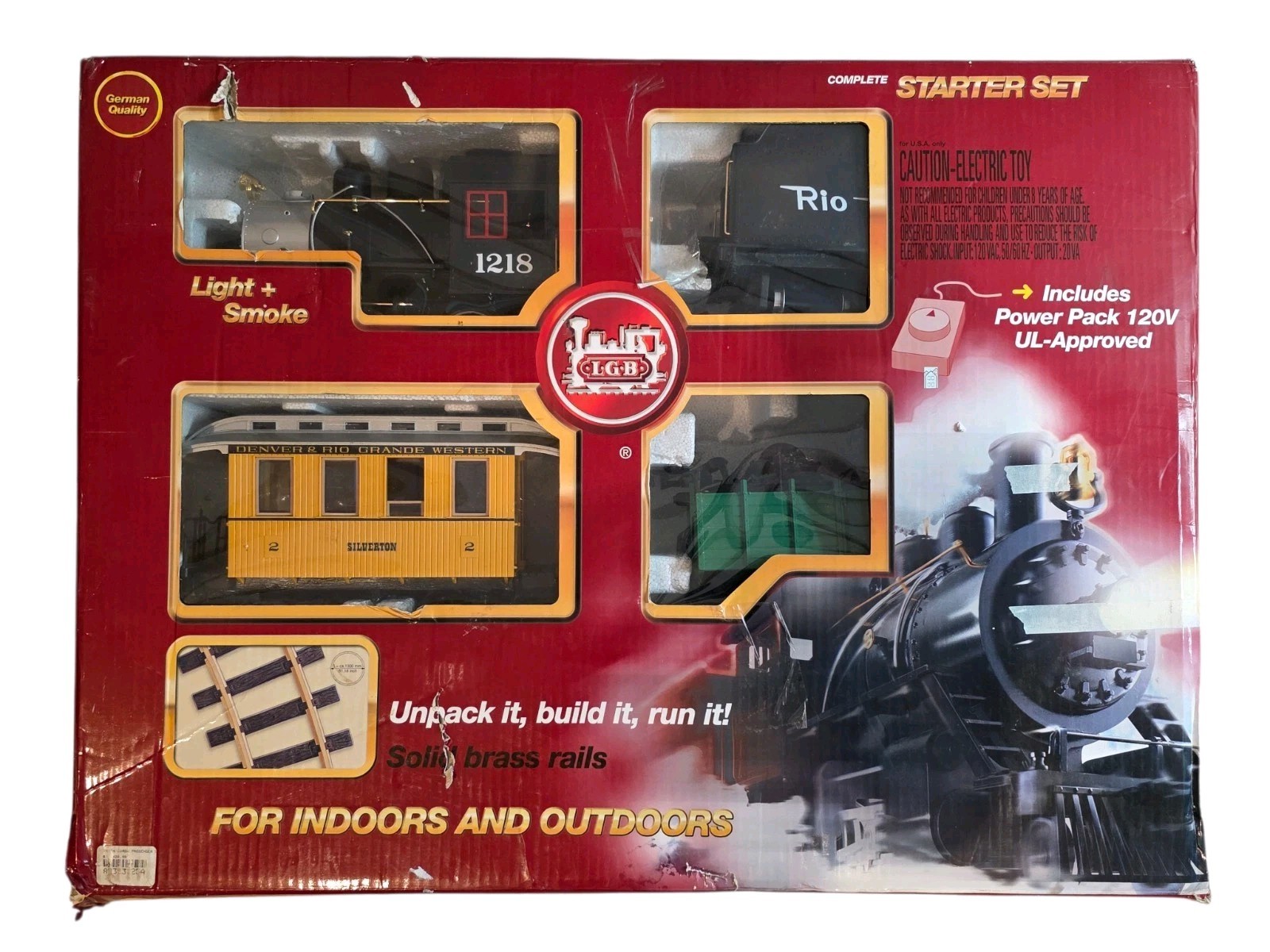 LGB 72324 Rio Grande Steam Passenger Starter Set..  AS-IS, READ DESCRIPTION