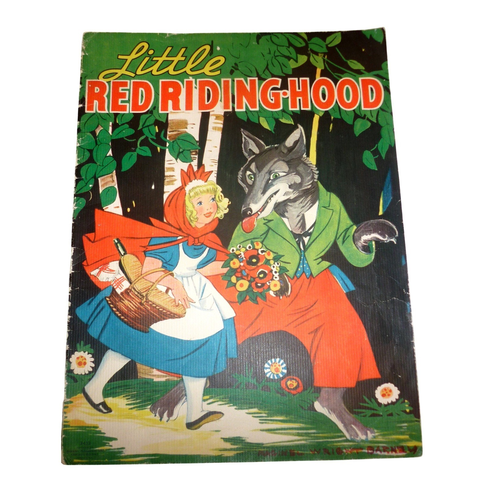 Vintage 1937 Little Red Riding Hood Maginel Wright Barney Merrill Book #3418 Vintage 1937 Little Red Riding Hood Maginel Wright Barney Merrill Book #3418