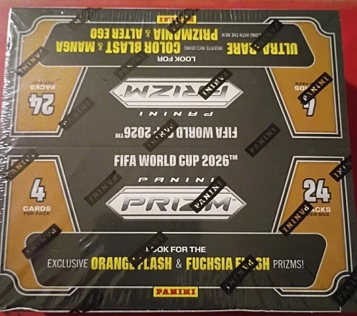 2026 PANINI PRIZM FIFA WORLD CUP SOCCER RETAIL BOX 24 PACKS/BOX QTY DISCOUNTS 2026 PANINI PRIZM FIFA WORLD CUP SOCCER RETAIL BOX 24 PACKS/BOX QTY DISCOUNTS