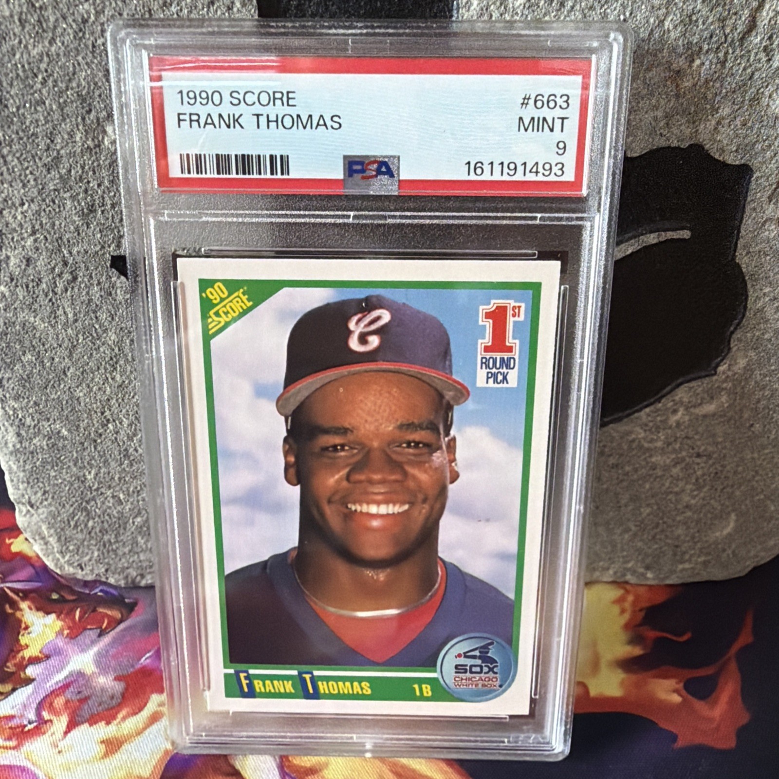 1990 Score Frank Thomas 1st Rd. Pick RC #663 PSA 9 Mint - White Sox HOF Slugger