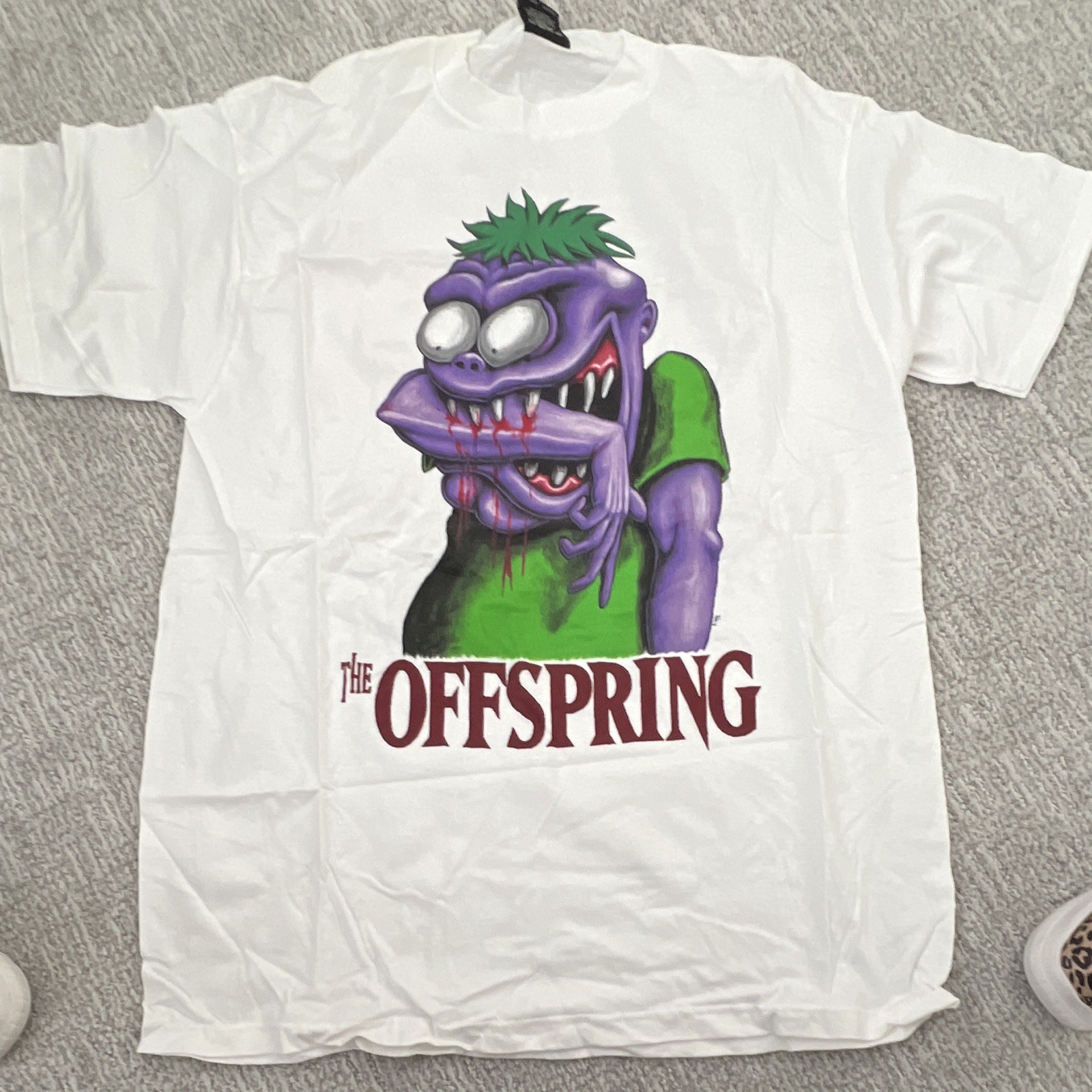 The Offspring Giant Vintage T by Tultex XL White Tour T-Shirt w dates New