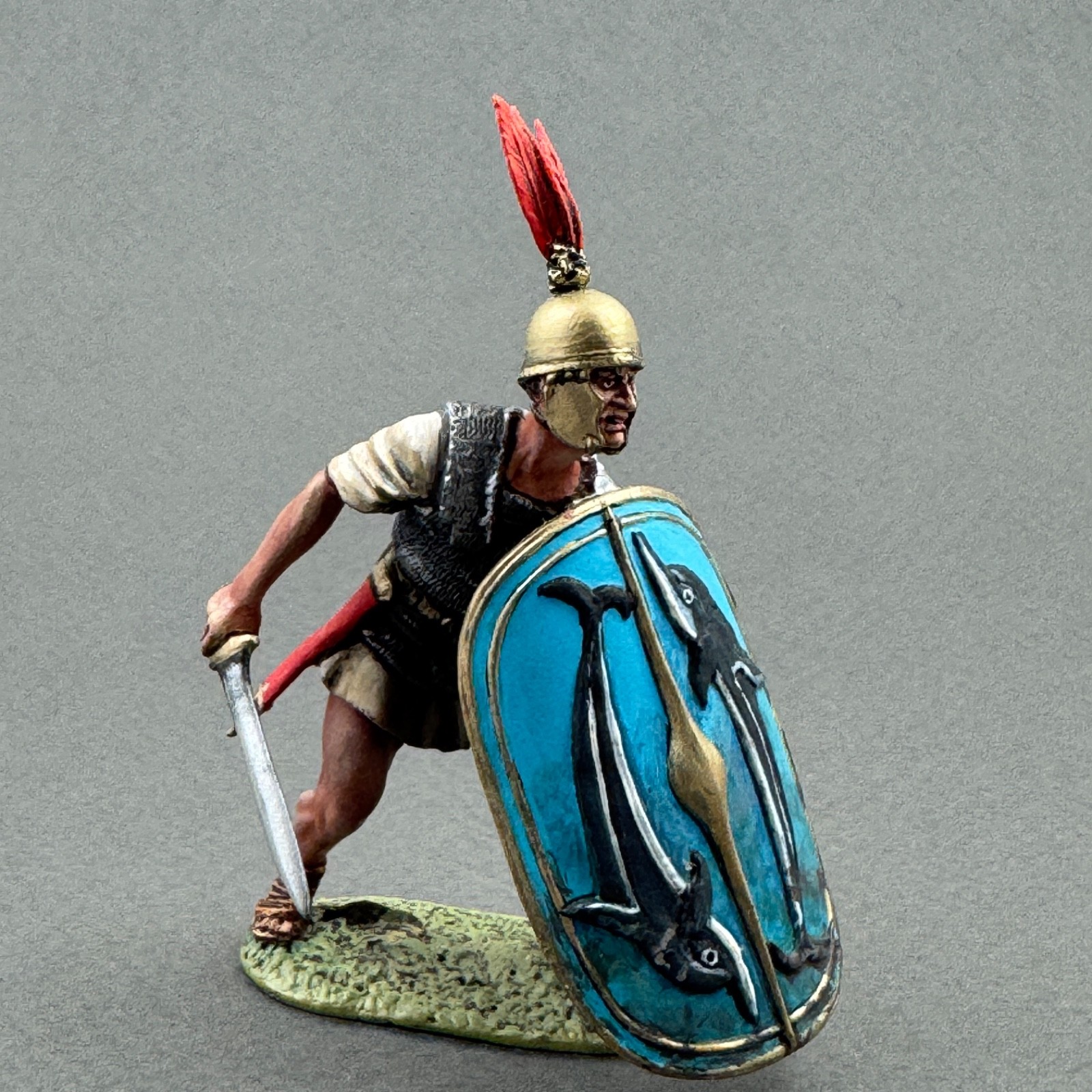 54 mm Roman Legionary Legion I Adiutrix, Painted figure, Collectable tin soldier