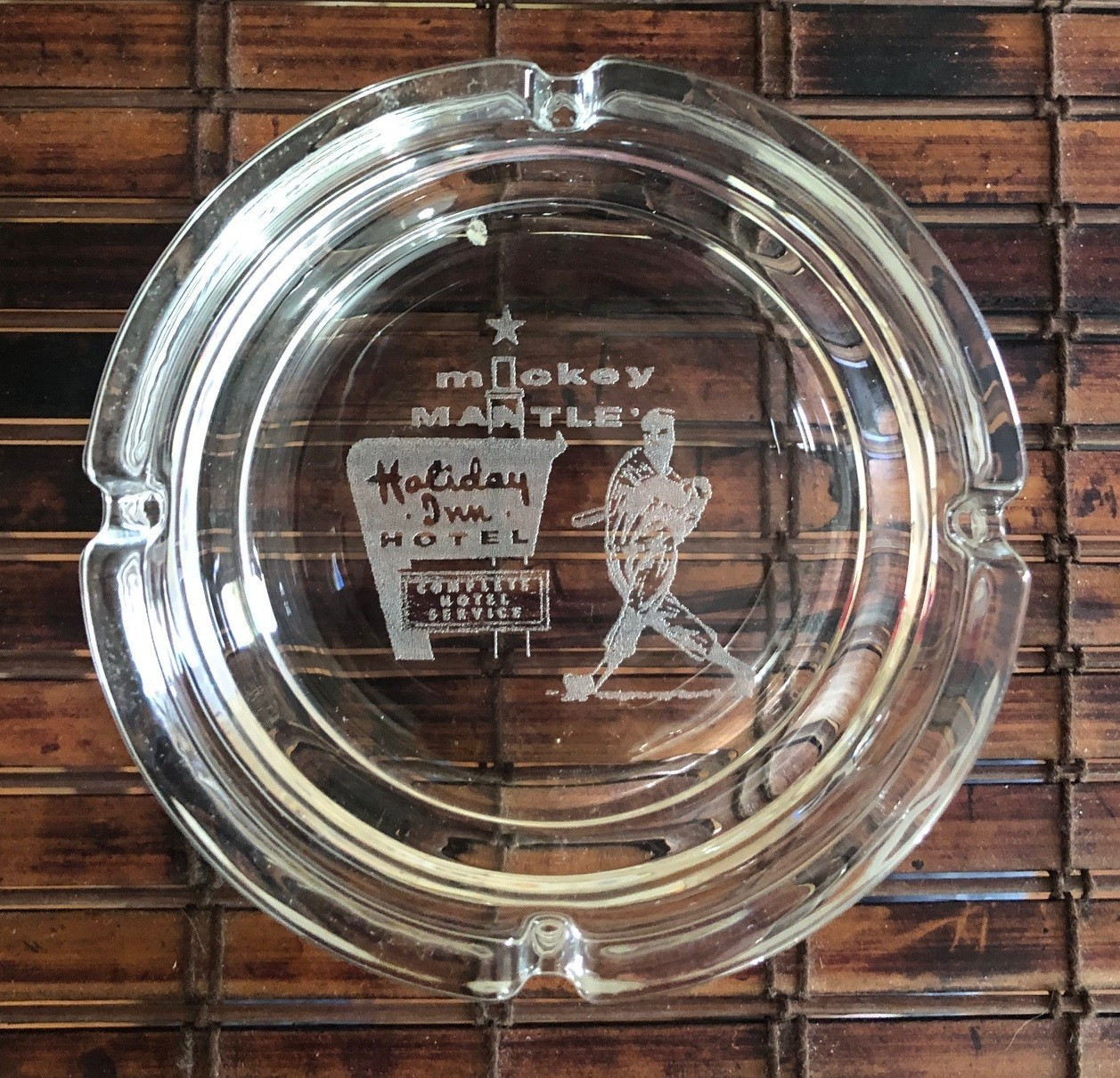 1950's - 60's Mickey Mantle's Holiday Inn Hotel Ashtray 1950's - 60's Mickey Mantle's Holiday Inn Hotel Ashtray