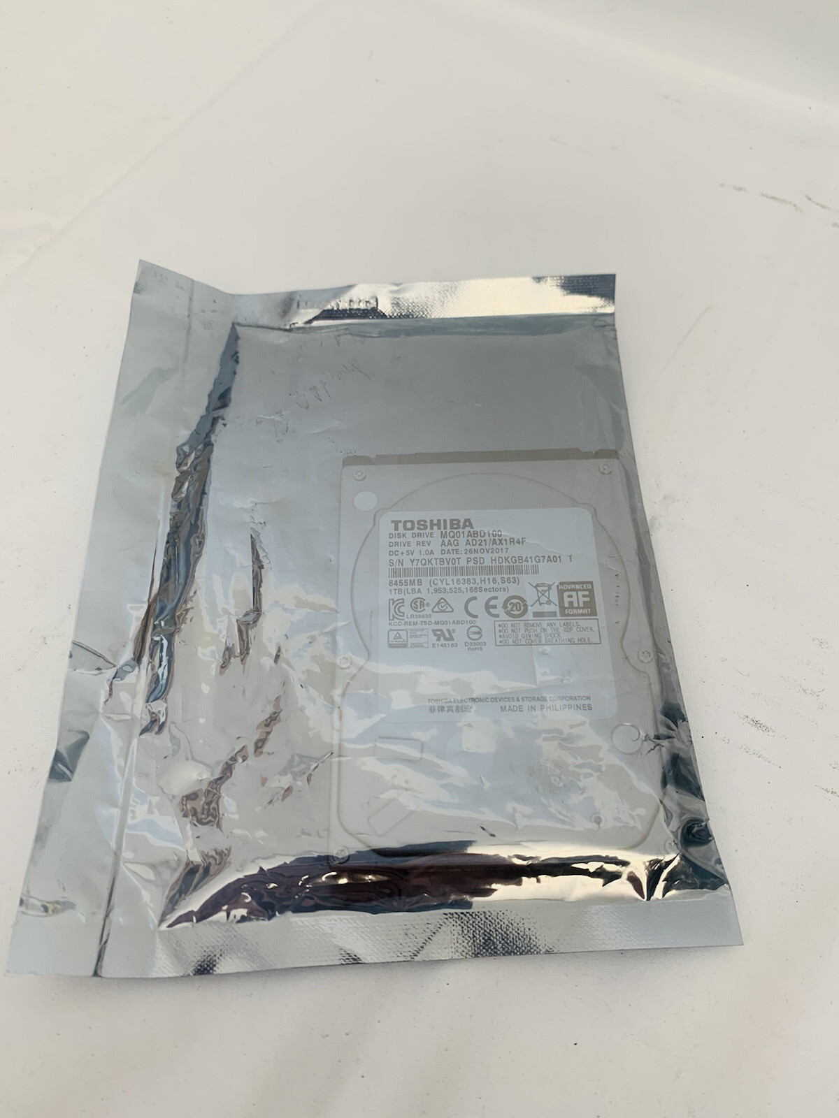 Toshiba 1TB HDD OEM Sealed Disk Drive AC21/AX1R4C Philippines