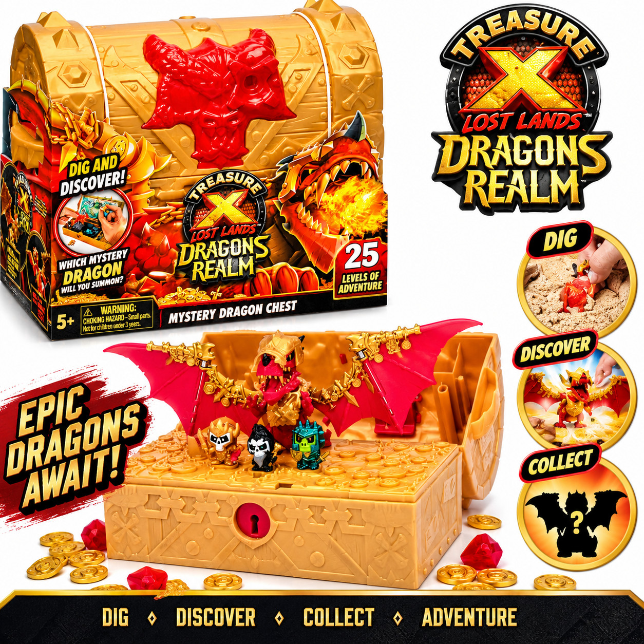 Treasure X Lost Lands Dragon\'s Realm Mystery Treasure Chest unlock the chest
