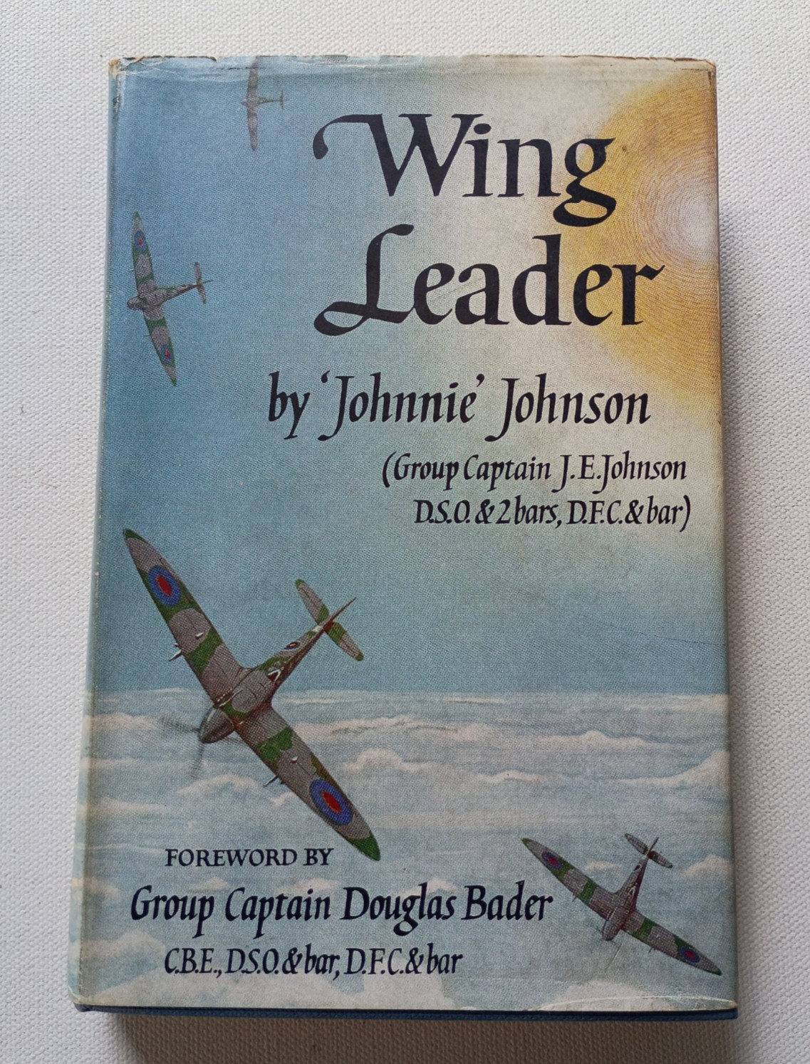 WING LEADER: JOHNNIE JOHNSON VINTAGE 1956 BOOK SIGNED COPY HC w/ DJ VGC
