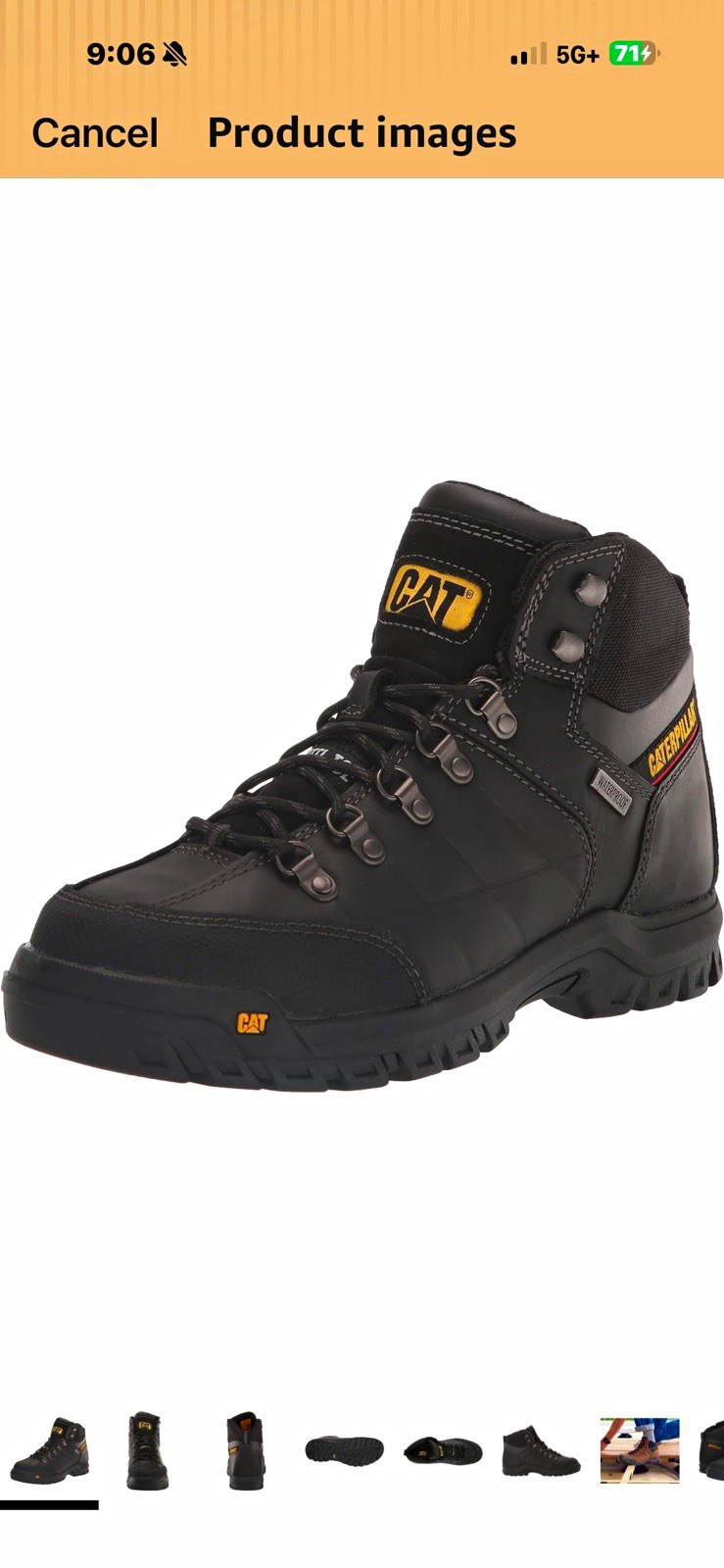 Caterpillar CAT Steel Toe EH Lace-Up Work Boots Men\'s 7.5 Medium P90936 Caterpillar CAT Steel Toe EH Lace-Up Work Boots Men\'s 7.5 Medium P90936