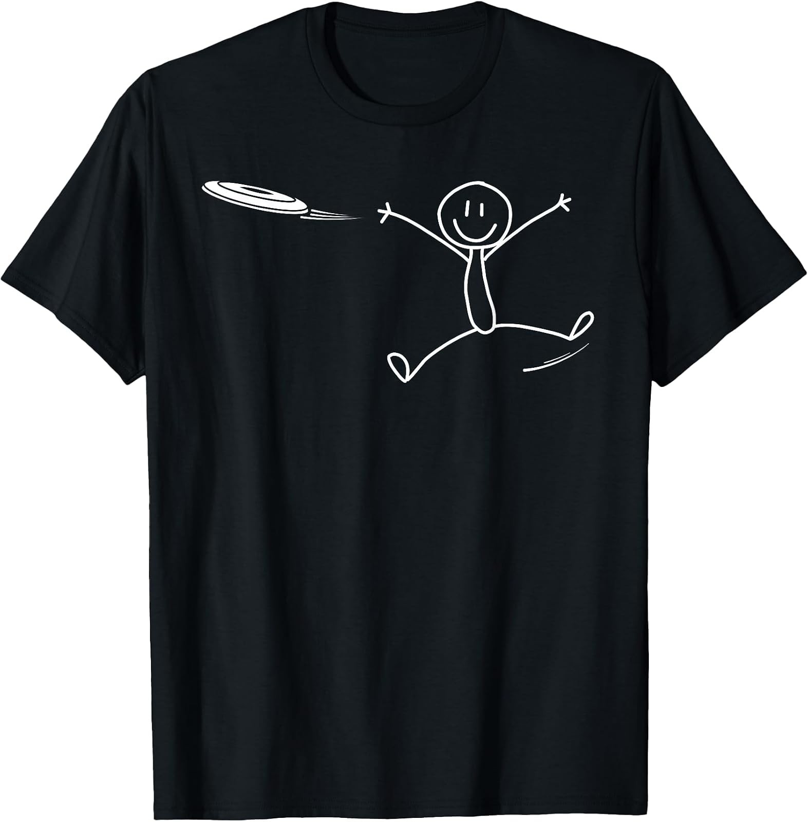 Funny Ultimate Frisbee Stickman Disc Golf Graphic T-Shirt