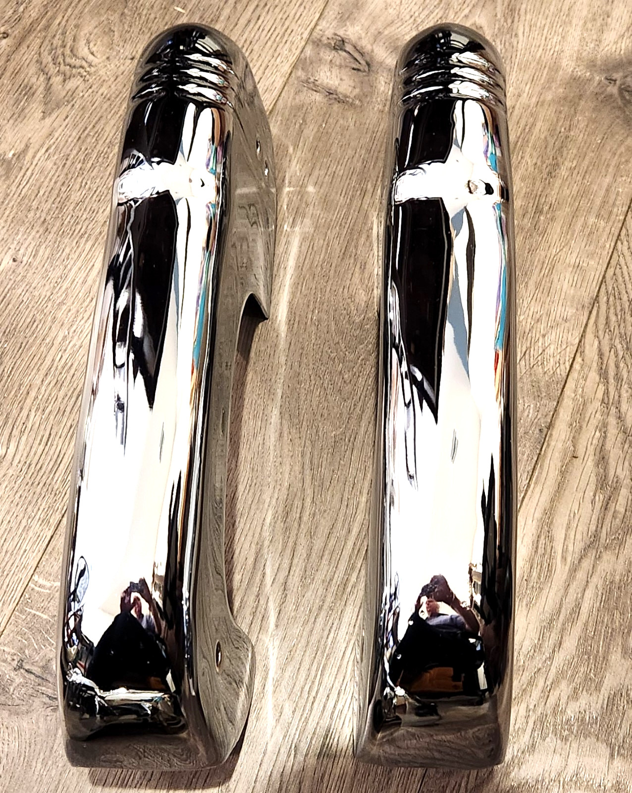 ONE PAIR BUICK FRONT NEW CHROME PLATED BUMPER GUARDS 1946 TO 1948 1949 40 SERIES