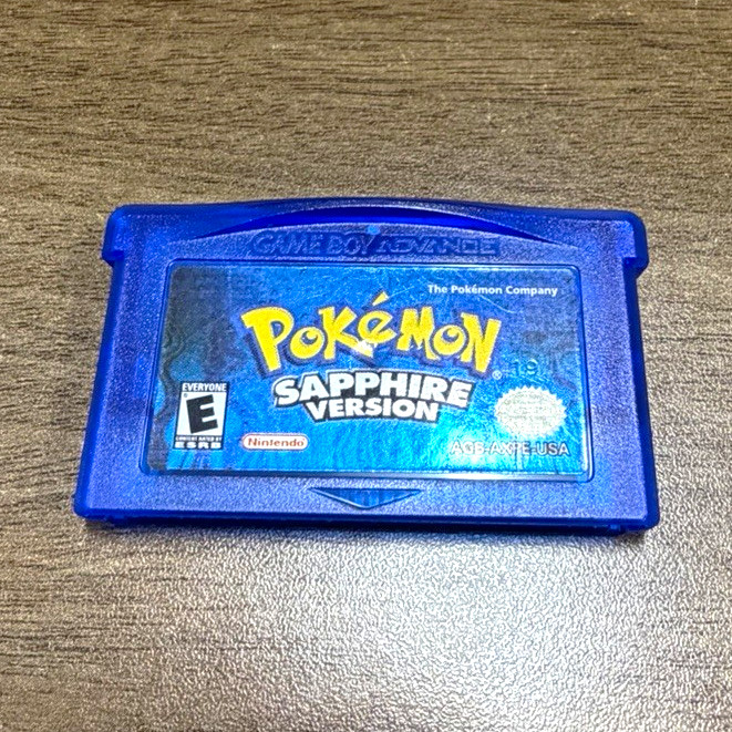 Authentic Pokémon Sapphire Version Nintendo Game Boy Advance, Excellent label Authentic Pokémon Sapphire Version Nintendo Game Boy Advance, Excellent label