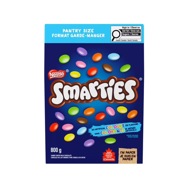 Nestle Smarties Candy Coated Milk Chocolate Pantry Size, 800g, 