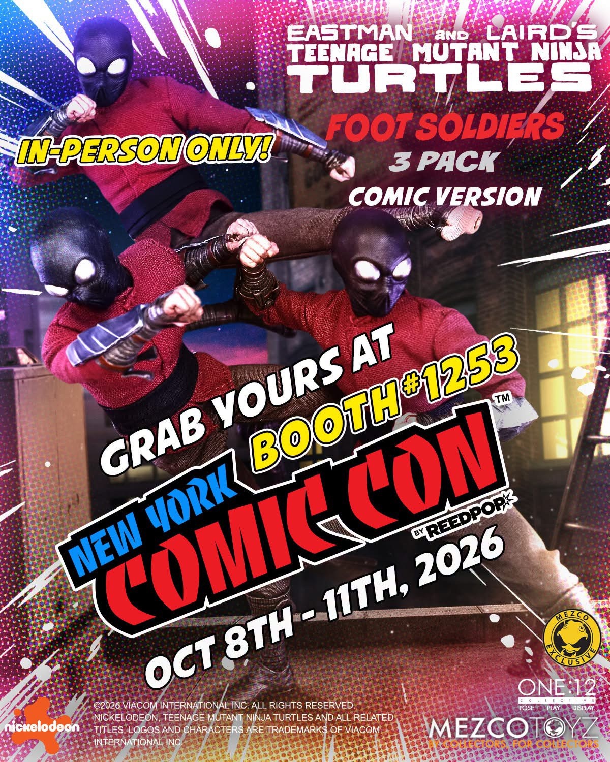 NYCC EXCLUSIVE Mezco TMNT Foot Soldiers Comic Version [IN HAND]