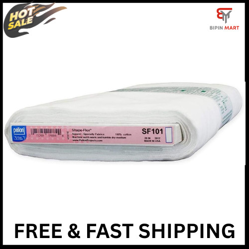 Pellon SF101 Shape-Flex Fusible medium weight woven Yard, Interfacing White